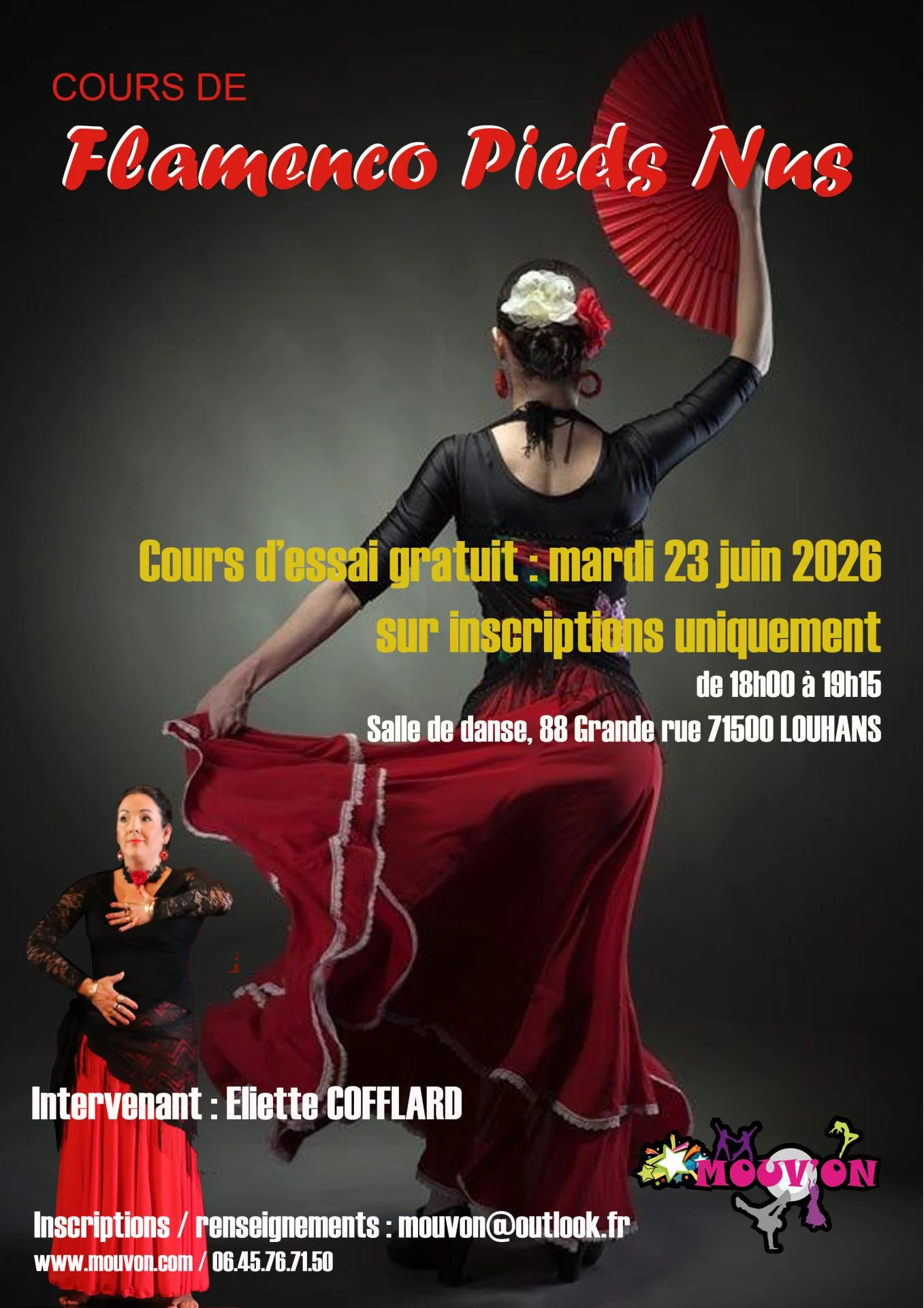 Cours flamenco pieds nus essai 23 06 2026